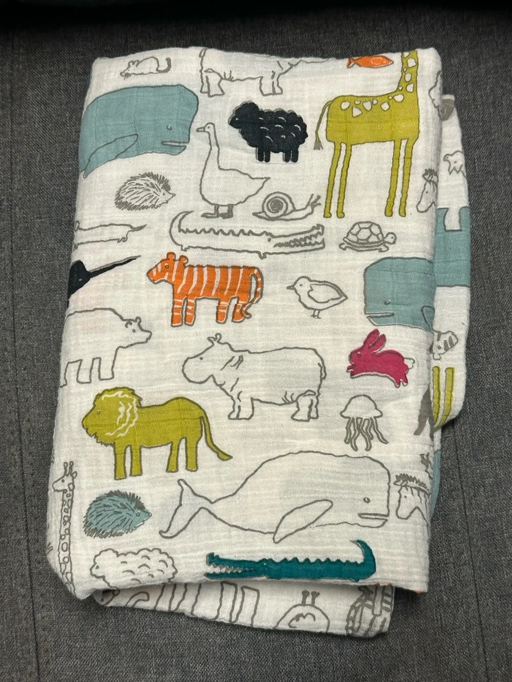 Pehr Muslin Swaddle 100% GOTS Organic Cotton - Noah's Ark